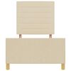 vidaXL Bedframe met hoofdeinde Cr&egrave;me 100 x 200 cm Stof