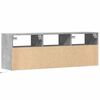 vidaXL Tv-wandmeubel met LED-verlichting 130x31x45 cm betongrijs