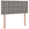 vidaXL Opbergbed met LED met matras met LED Taupe 90 x 190 cm Stof