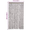 vidaXL Vliegengordijn 118x220 cm chenille bruin en beige