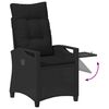 vidaXL Recliner Tuinstoelen Zwart 56 x 60 x 112 cm Staal en Polyester