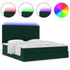 vidaXL Ottoman bed met matrassen en LED's 160x200cm fluweel