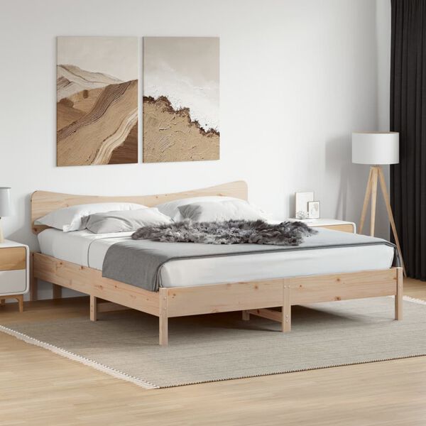 vidaXL Bedframe zonder matras massief grenenhout 180x200 cm