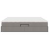 vidaXL Opslag bed met matras met matras Taupe 200 x 200 cm Polyester
