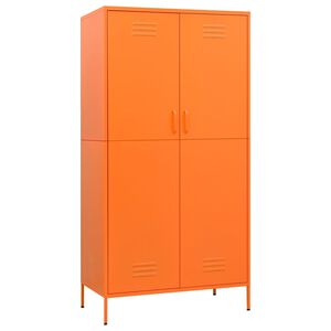 vidaXL Kledingkast 90x50x180 cm staal oranje