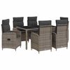 vidaXL Buiten eettafelset 7 pcs Licht Grijs en Donker Grijs