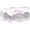 vidaXL 7-delige Loungeset met kussens poly rattan beige