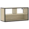 vidaXL Tv-meubel 80x31x39,5 cm bewerkt hout metaal sonoma eikenkleurig