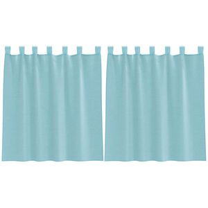 vidaXL Gordijnen Voile met lussen 2 st 140x140 cm turkoois