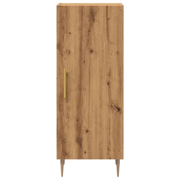 vidaXL Dressoir 34,5x34x90 cm bewerkt hout artisanaal eikenkleurig