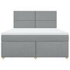 vidaXL Boxspring met matras stof lichtgrijs 180x200 cm