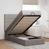 vidaXL Ottoman bed met matras 90x190cm stof taupe