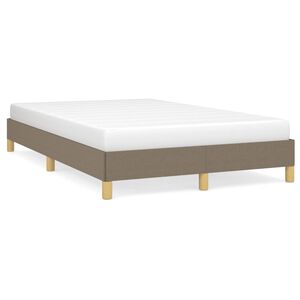 vidaXL Bedframe zonder matras 120x190 cm stof taupe