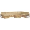 vidaXL Buiten bankenset 9 st Wit en Beige Massief Acaciahout