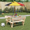 vidaXL Parasol voor kinderen met houten paal &Oslash;120x140 cm