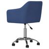 vidaXL Eetkamerstoelen draaibaar 6 st stof blauw