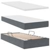 vidaXL Opslag bed met matras Donkergrijs 180 x 200 cm Fluweel