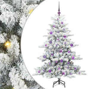 vidaXL Kunstmatige Inklapbare Kerstboom Wit 150 cm PVC en staal