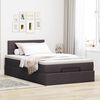 vidaXL Ottoman bed met matras en LED's 120x200 cm stof donkerbruin
