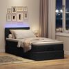 vidaXL Ottoman bed met matras en LED's 90x200 cm stof zwart