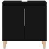 vidaXL Wastafelkast 58x33x60 cm bewerkt hout zwart