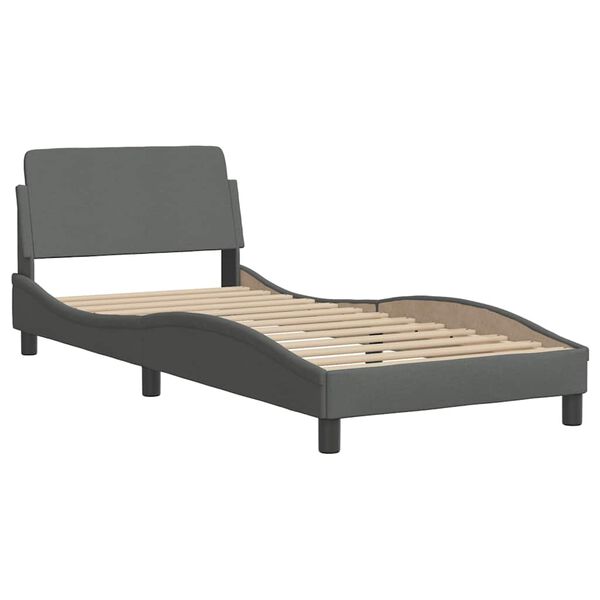 vidaXL Bedframe "Dover" 80x200 cm stof donkergrijs