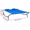 vidaXL Loungebed stof blauw