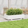 vidaXL Plantenbak 110x60x26,5 cm massief grenenhout wit