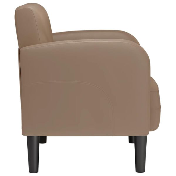 vidaXL Fauteuil met armleuningen Cappuccino 54 cm kunstleer