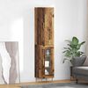 vidaXL Hoge kast 2 pcs Oud Hout Bewerkt hout