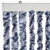 vidaXL Vliegengordijn 90x200 cm chenille blauw en wit
