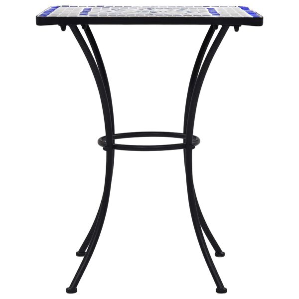 vidaXL Bistrotafel moza&iuml;ek 60 cm keramiek blauw en wit