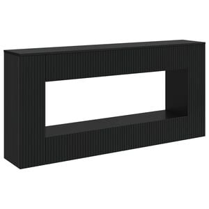 vidaXL Wandtafel Gestreept Zwart 155 x 29 x 74 cm Geconstrueerd hout