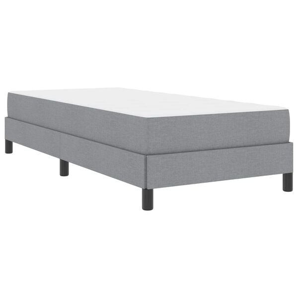 vidaXL Boxspringbed met matras Lichtgrijs 90 x 190 cm Stof