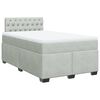 vidaXL Boxspring met matras fluweel lichtgrijs 120x200 cm