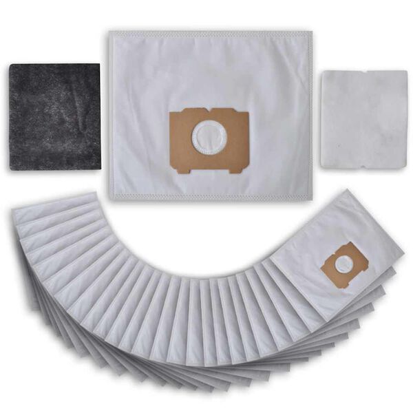 vidaXL 25 stuks Stofzuigerzakken met filters voor AEG, Progress, Tornado