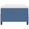 vidaXL Boxspring bed Blauw en Wit 193 x 90 x 60 cm Katoenen stof