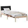 vidaXL Bedframe Bruin en zwart 75 x 190 cm Massief grenenhout
