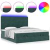 vidaXL Ottoman bed met matrassen en LED's 160x200cm fluweel