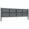 vidaXL Tuinpoort Antraciet 400x125 cm Staal