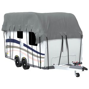 vidaXL Caravan dakbedekking 500x300 cm vliesvlies grijs