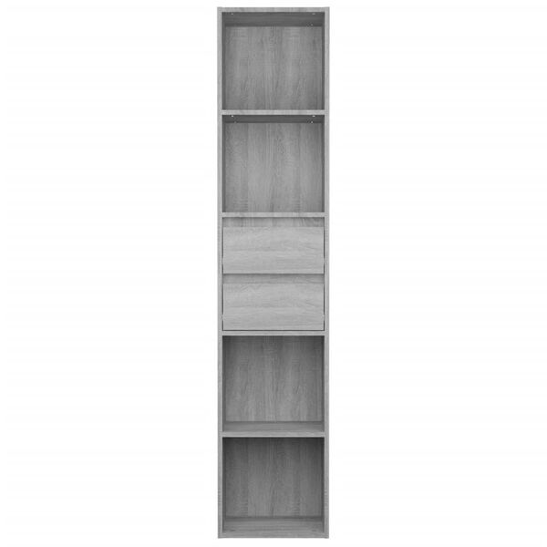 vidaXL Boekenkast 36x30x171 cm bewerkt hout grijs sonoma eikenkleurig