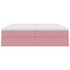 vidaXL Opbergbed met matras met matras Roze 200 x 200 cm Fluweel