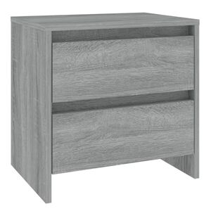 vidaXL Nachtkastje 45x34,5x44,5cm bewerkt hout grijs sonoma eikenkleur