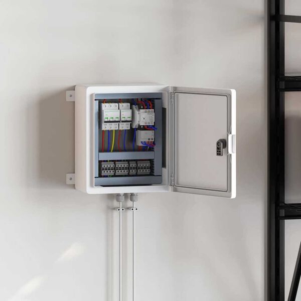 vidaXL Bedieningskast Grijs 47 x 20 x 60 cm ABS Kunststof