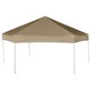 vidaXL Partytent met wanden zeshoekig 3,6x3,1 m taupe 220 g/m²