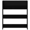 vidaXL Schoenenkast 2 pcs Zwart Eiken 85 x 18 x 90 cm Bewerkt hout
