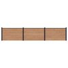 vidaXL Hek set 3 st 526 x 105 cm WPC en Aluminium Bruin