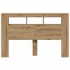vidaXL Hoofdeinde met LED 160x18,5x103,5 cm hout artisanaal eikenkleur