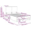 vidaXL Bedframe met hoofdeinde Grijs Sonoma 135 x 190 cm Bewerkt hout